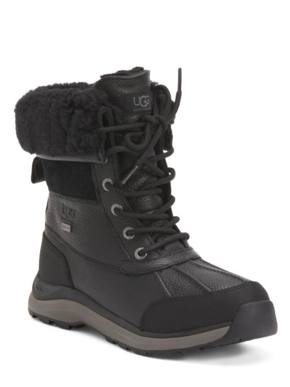 New UGG Adirondack shearling leather black boot